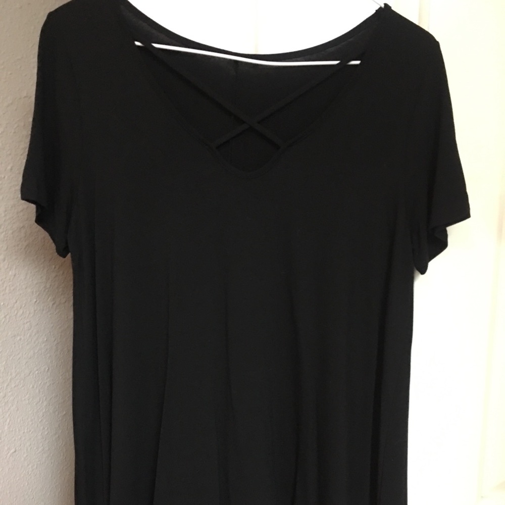 Black long small top